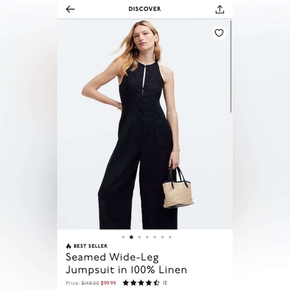 Seamed Wide-leg Jumpsuit